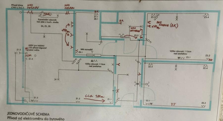 Elektroinstalace V Bytě V Panelovém Domě Včetně Přípravy Pro Kuchyň